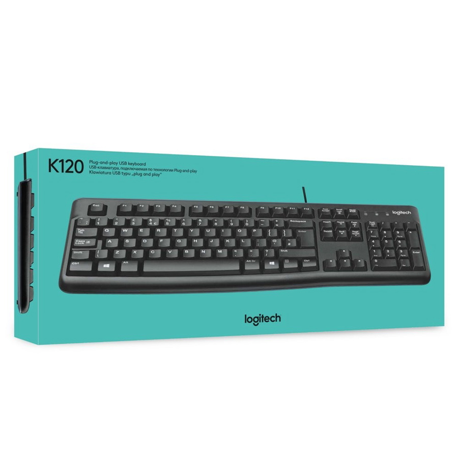 Logitech K120 USB draad toetsenbord